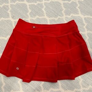 Red lululemon pace rival skirt